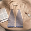 Women's Striped Sleeveless Shirt Women's Shirt Unbranded Blue Stripes One Size