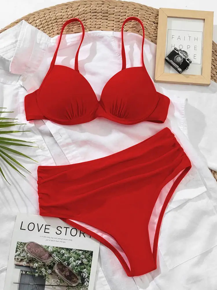 Women's Vintage High Waist Bikini
