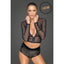 Noie Handmade Womens Sheer Zipped Tulle Top Noir Handmade
