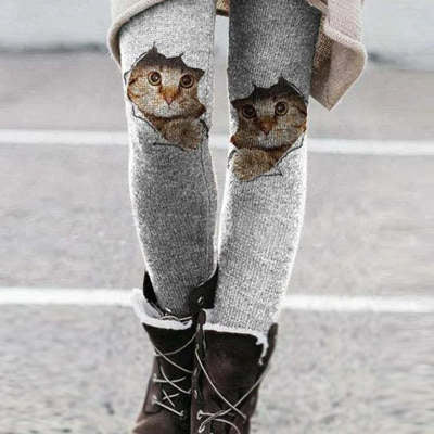 Christmas Leggings Elastic Women