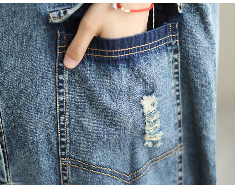 Women's Denim Tank Top Jumpsuit