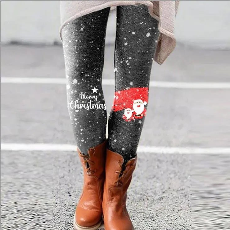 Christmas Leggings Elastic Women