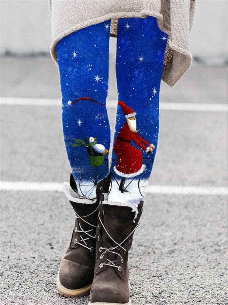 Christmas Leggings Elastic Women