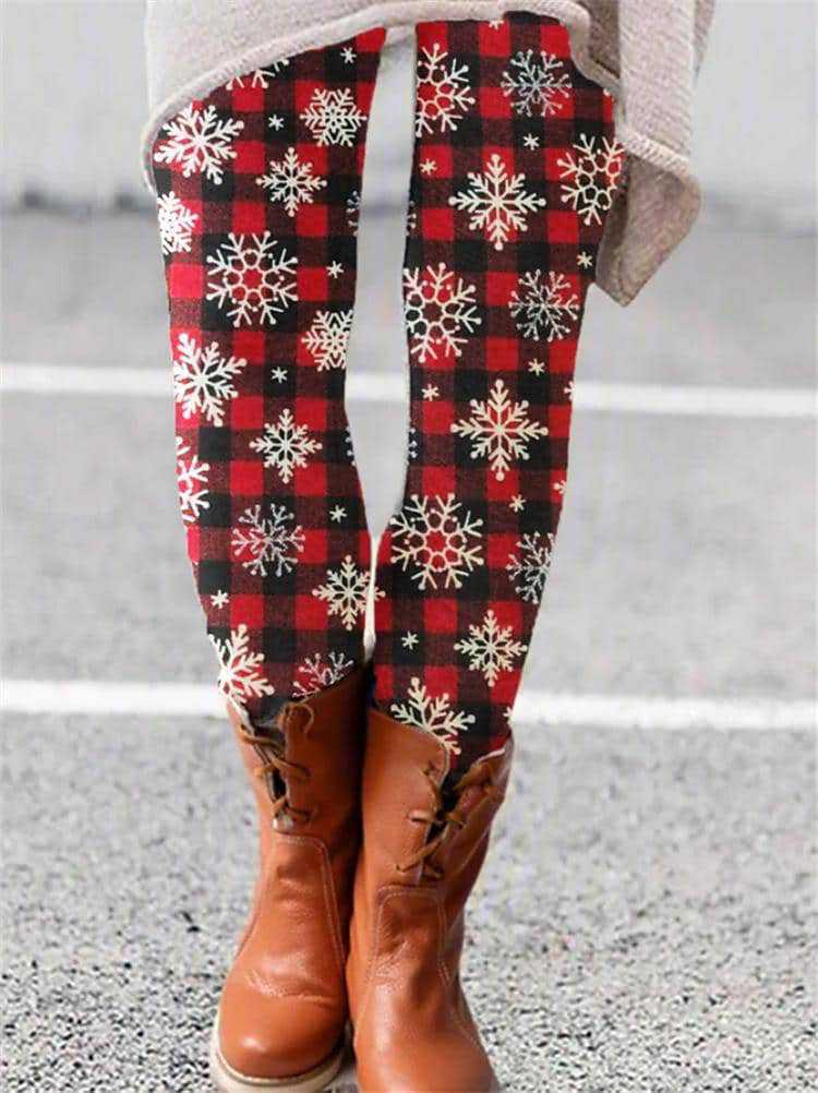 Christmas Leggings Elastic Women
