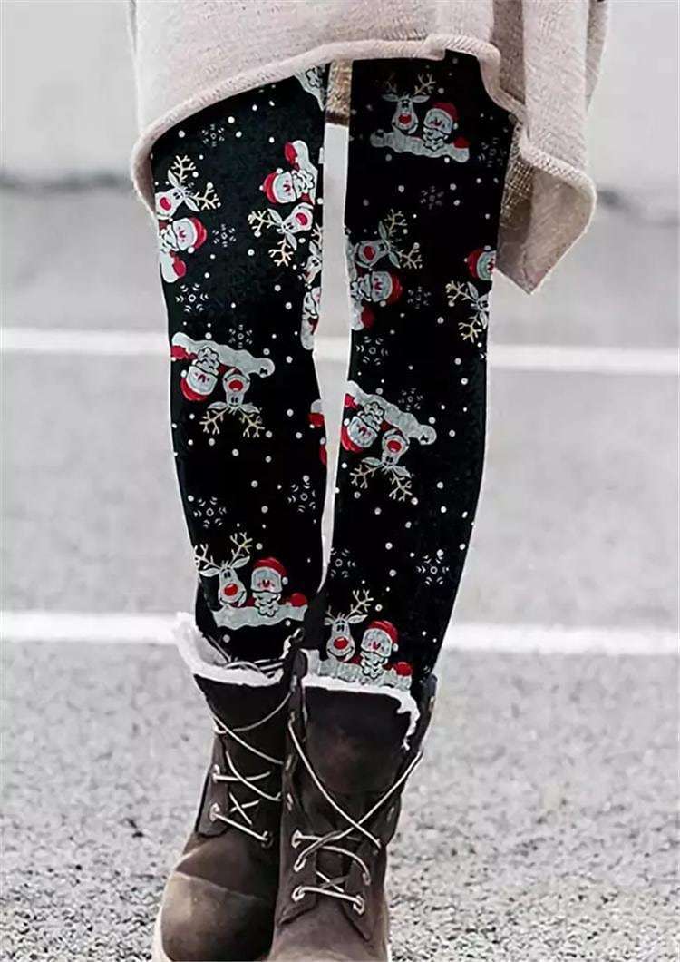 Christmas Leggings Elastic Women