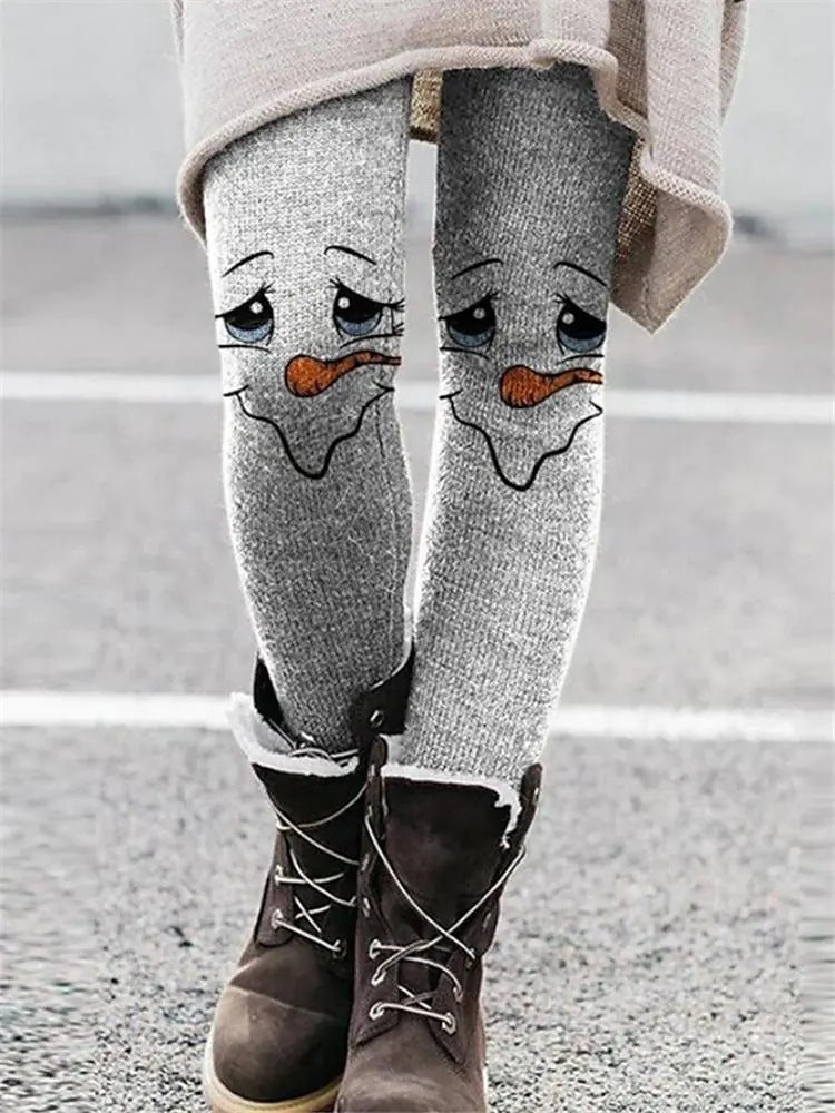 Christmas Leggings Elastic Women