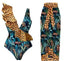 Alcione Swimsuit With Leopard Print Bikini Set