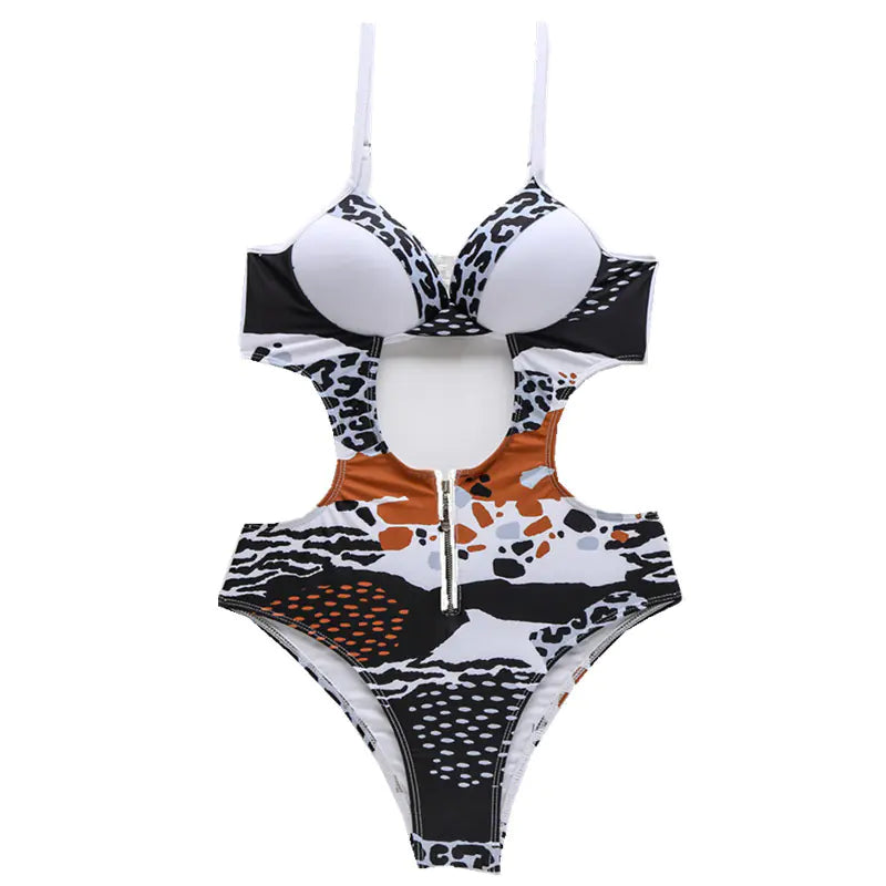 Women's One Piece Leopard Bikini Swimwear