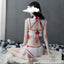 Women's Lingerie Set With Embroidered Cheongsam & Tassels Women's Lingerie Unbranded White One Size