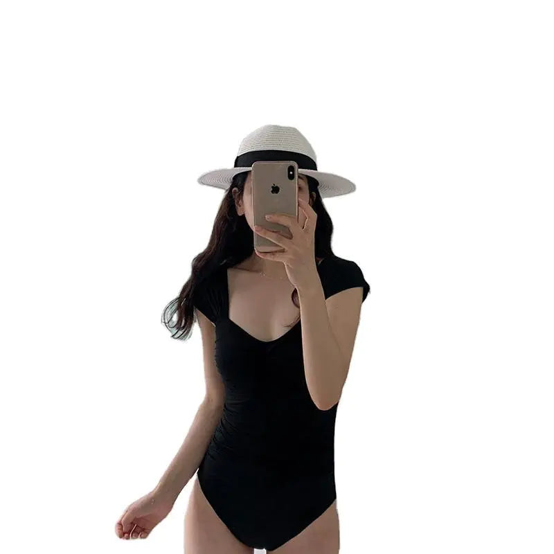 Women's Korean Bikini Cover Belly Slimming Small Breast Conservative Swimwear