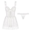Women's Lace Transparent Lingerie & Nightdress Women's Lingerie Unbranded White