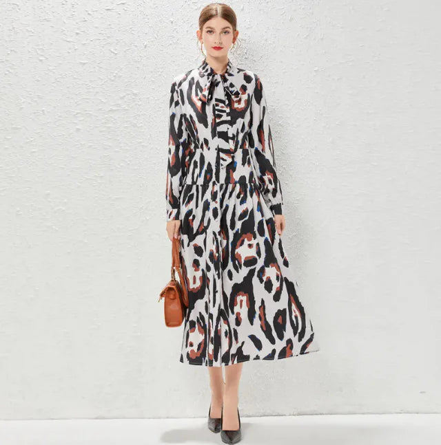 Women's Retro Wildcat Elegance Dress