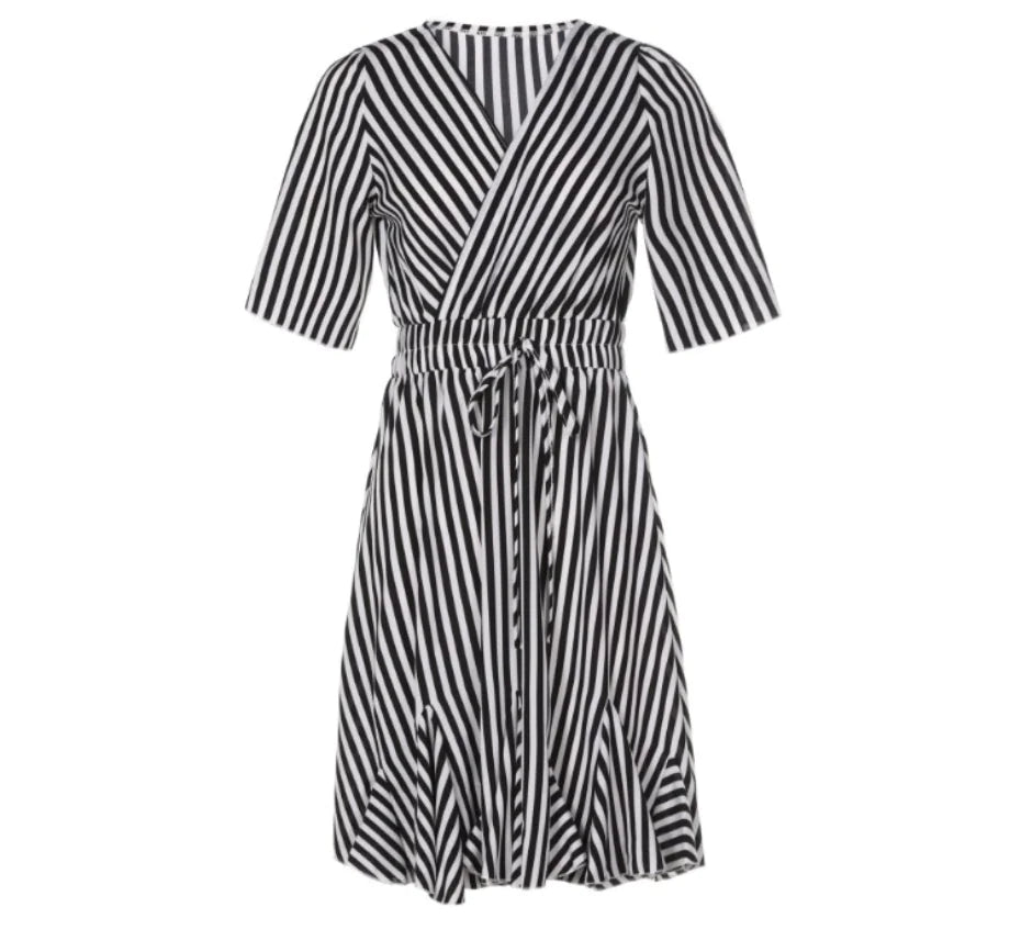 Women's Striped Patchwork Dress