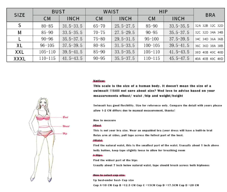 Women's European & American Style Bikini Swimsuit