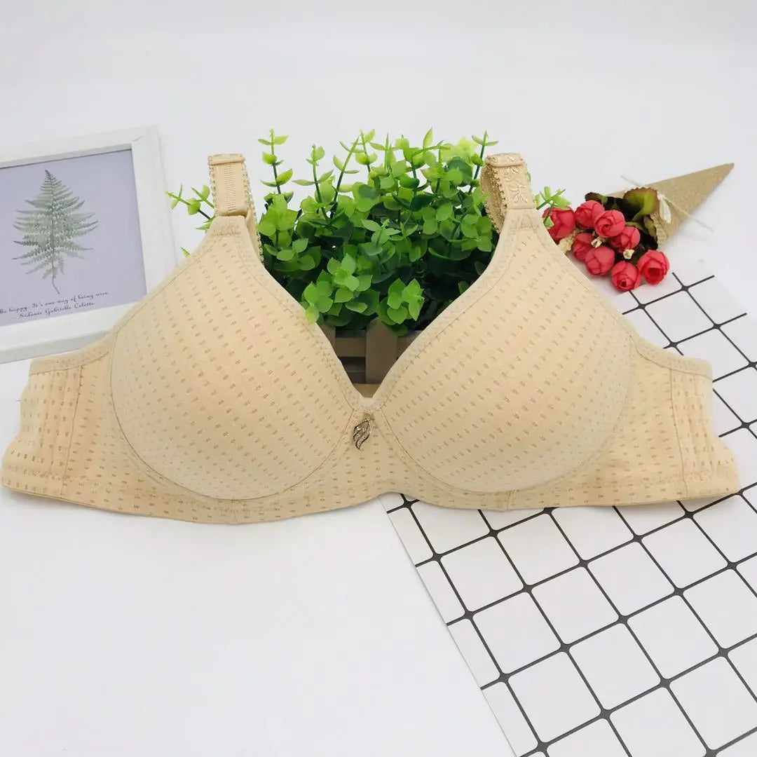 6 Pieces Large Cotton Moms Steel Rimless Bra