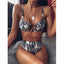Women's Leopard and Snake Print High Waist Bikini Set
