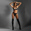 Fantasy Lingerie EDGE Bralette & Crotchless Panty M / L Black Fantasy Lingerie
