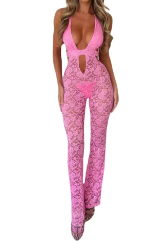 Women's Halter One Piece Jumpsuit