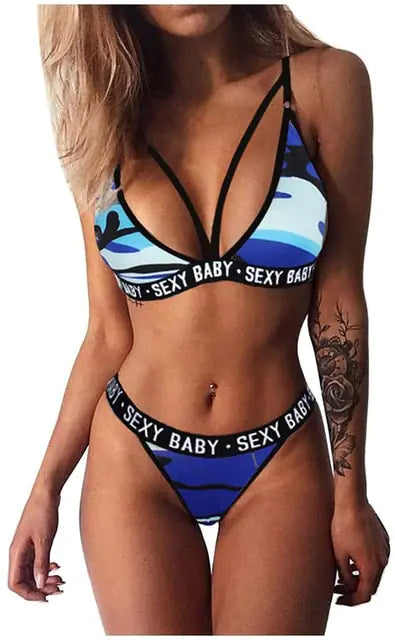 Women's 2 Set Pieces Underwear Bra & Panty Bikini