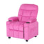 Keezi Kids Recliner Chair Pink Velvet Sofa Lounge Couch Children Charis Armchair