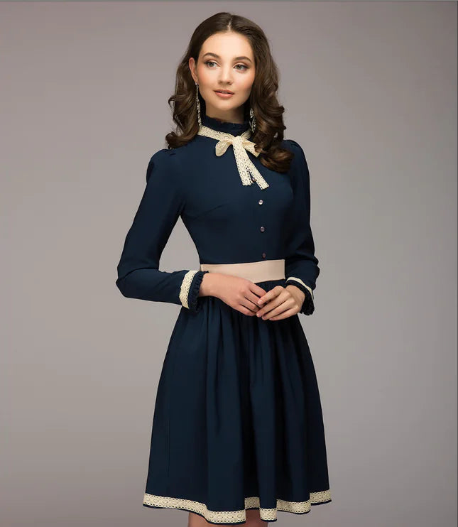 Women's A Line Dress With Bow