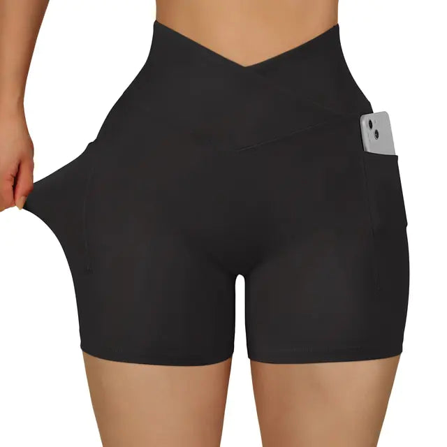 Women's High Waist Workout Seamless Fitness Yoga Shorts