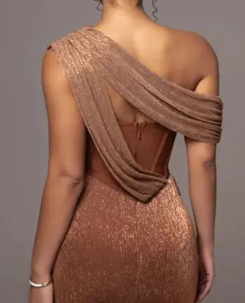 Women's Draped Maxi Dress