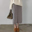Women's Knit Bodycon Split Long Skirt
