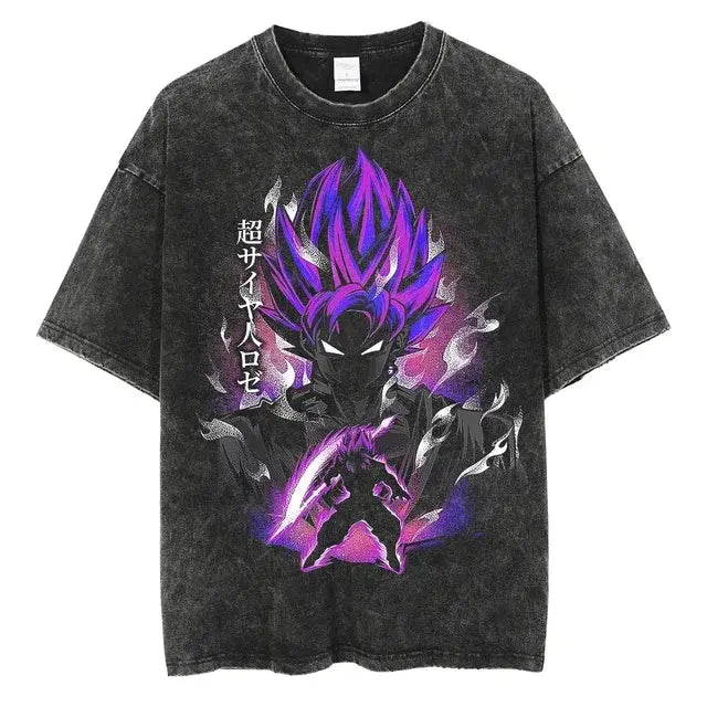 Anime Dragon Ball Washed Oversized Tshirt