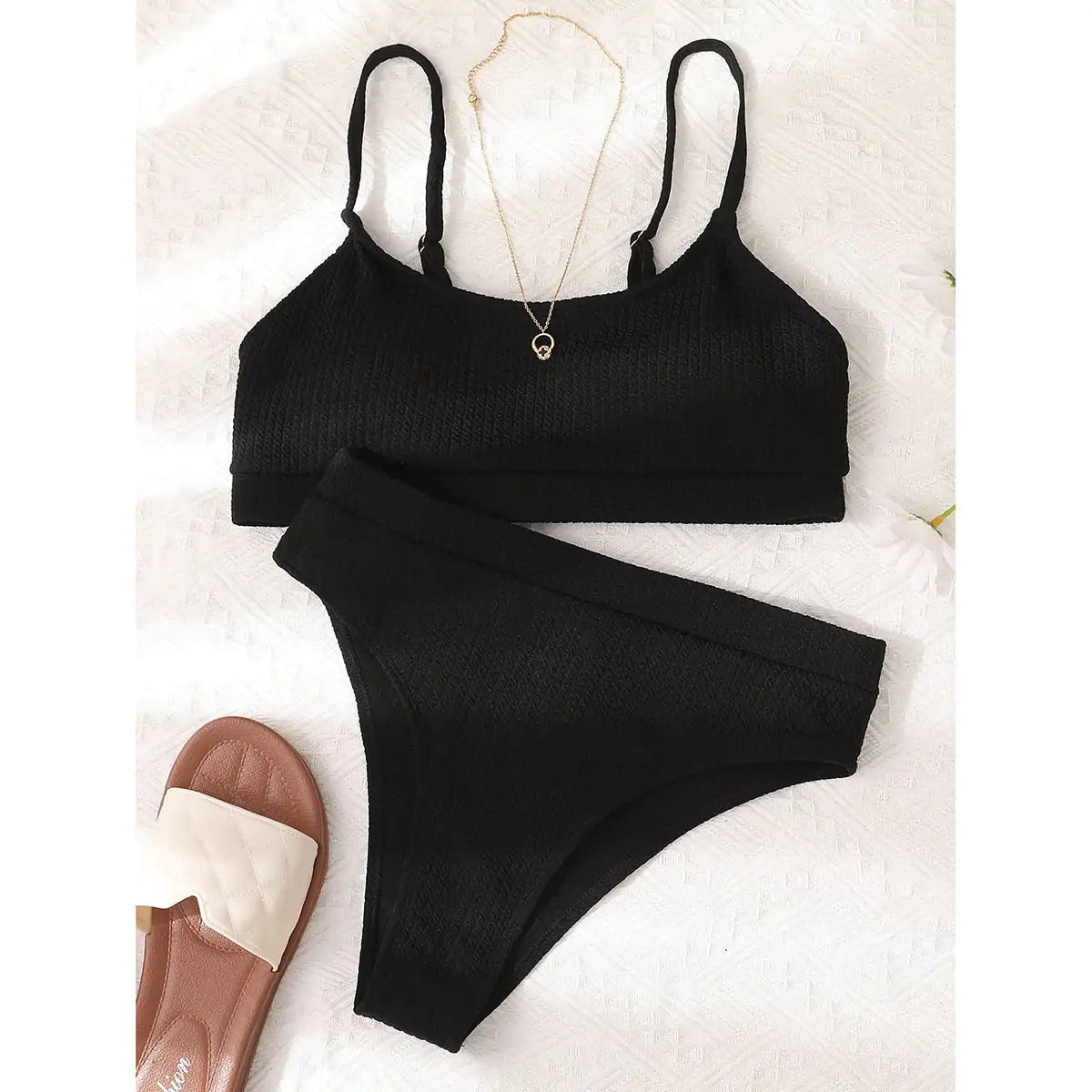 Women's Solid Color Bikini Swimwear