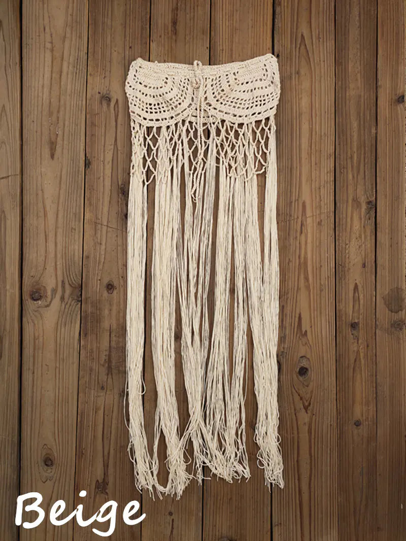 Women's Hand Crocheted Beach Dress And Bikini Cover Skirt