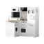 Keezi Kids Kitchen Play Set Wooden Pretend Toys Cooking Children Fridge White