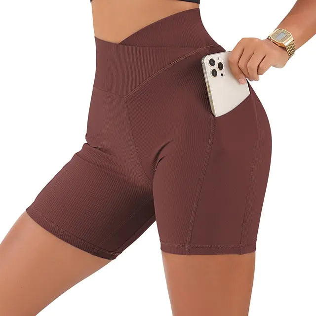 Women's High Waist Workout Seamless Fitness Yoga Shorts
