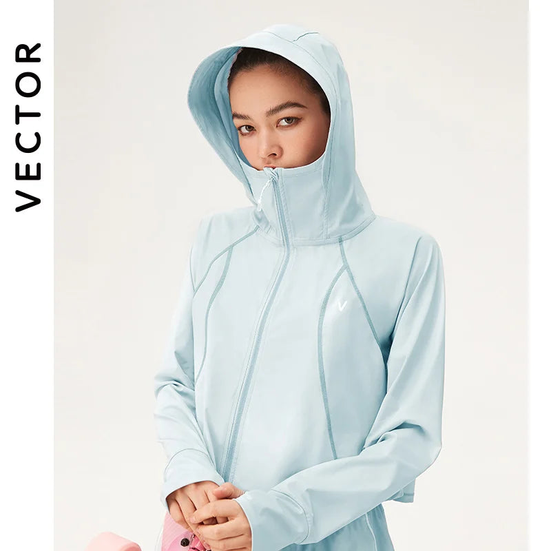 UPF 50+ UV Sun Protection Zip Up Hoodie Long Sleeve Women