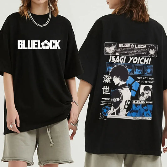Anime Blue Lock Isagi Yoichi Short Sleeve Unisex Tshirt