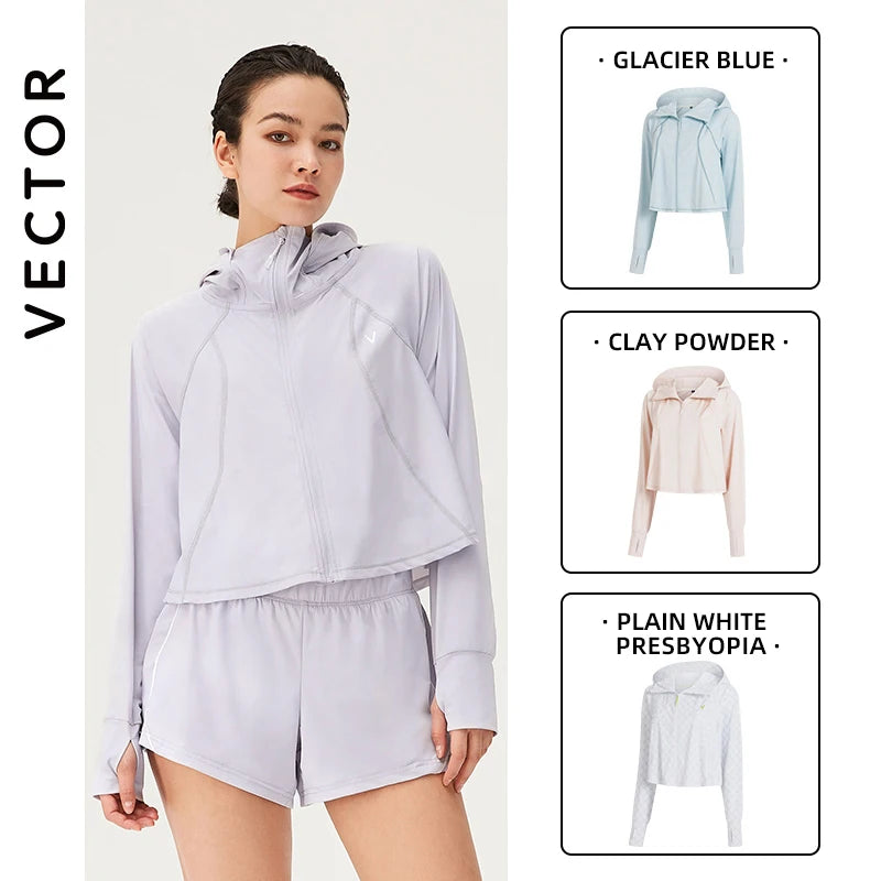 UPF 50+ UV Sun Protection Zip Up Hoodie Long Sleeve Women