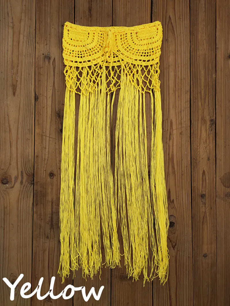 Women's Hand Crocheted Beach Dress And Bikini Cover Skirt