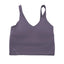 Solid Color Tights Athletic Women Fitness Bra Shockproof Top With Removable Pad