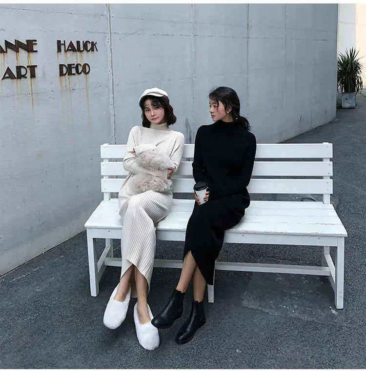 Women's Korean Style Knit Dress