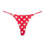 Women Milk Silk Low Waist Bikini Thong Red White Dot XL Size: XL; Recommended weight (kg): 61 - 68; Waist (cm): 76 - 82; Hip (cm): 94 - 98; Suitable fit: full build