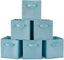 Pack of 6 Foldable Fabric Basket Bin Storage Cube for Nursery, Office and Home Decor (Baby Blue)