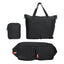 Shopper Bag Tote Bag Foldable Travel Laptop Grocery Nylon KO-DUAL BLACK
