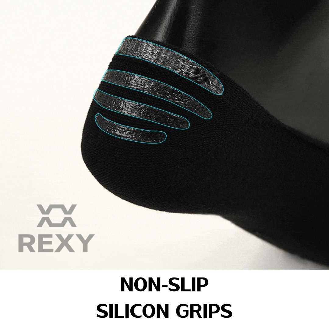 10X Small Daily No Show Sock - MULTI COLOUR 5X Rexy Daily No Show Ankle Socks Small Non-Slip Breath