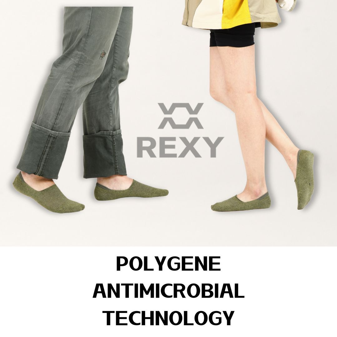 10X Small Daily No Show Sock - MULTI COLOUR 5X Rexy Daily No Show Ankle Socks Small Non-Slip Breath