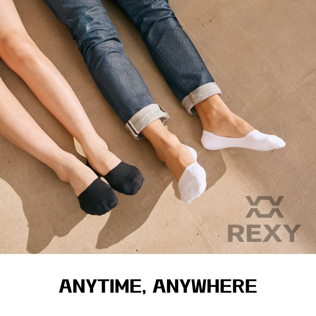 10X Small Daily No Show Sock - MULTI COLOUR 5X Rexy Daily No Show Ankle Socks Small Non-Slip Breath