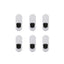 6X Rexy Cushion No Show Ankle Socks Small Non-Slip Breathable WHITE
