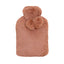 J.Elliot Home Amara Hot Water Bottle with Super Plush Faux Fur Cover Clay Pink
