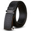 Genuine Cowhide Embossed with Crocodile Pattern Belt Luxury Business Automatic Belts (Black)