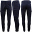 Men's Cargo Cotton Drill Work Pants UPF 50+ 13 Pockets Tradies Workwear Trousers, Navy, 32