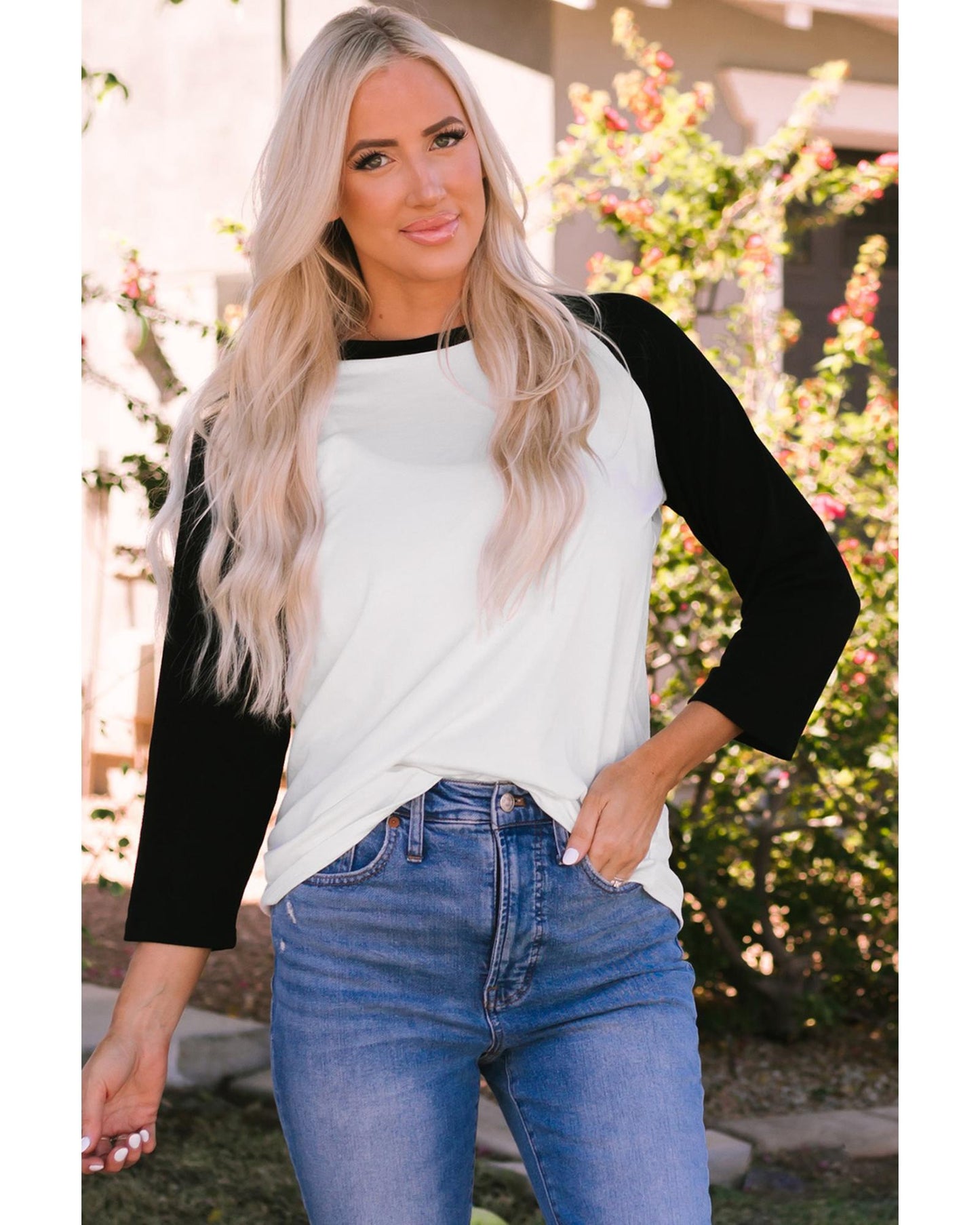 Azura Exchange Raglan Sleeve Pullover Top - M